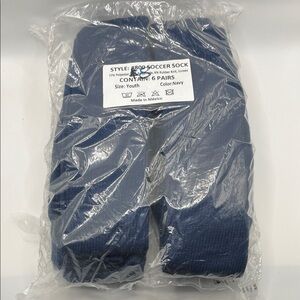 Navy Soccer Socks - 6 Pairs